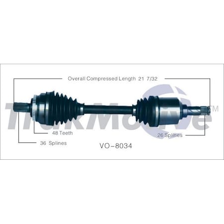 Surtrack Axle Cv Axle Shaft, Vo-8034 VO-8034